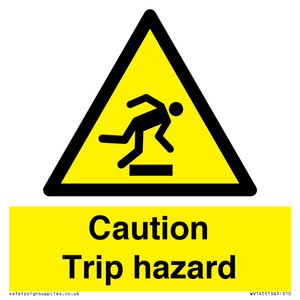 caution trip hazard